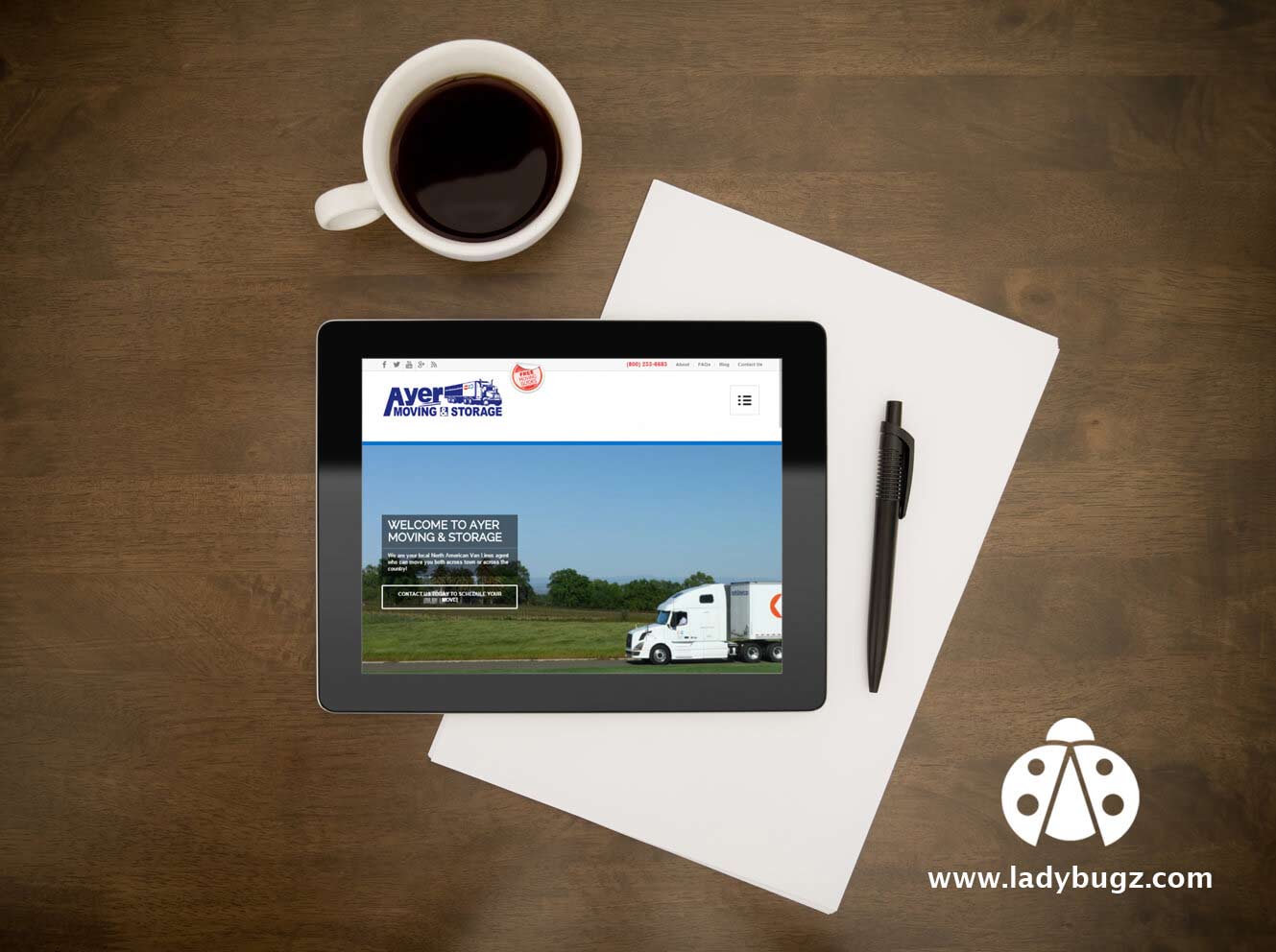 Ayer Moving & Storage, Moving Website Design, MA