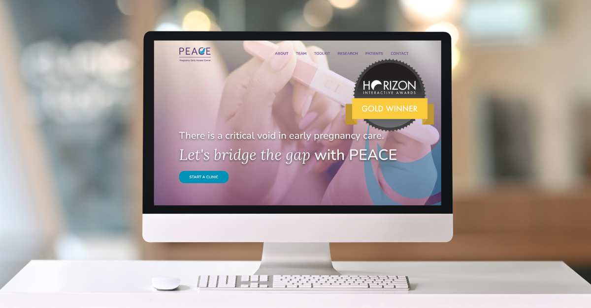 Women's Healthcare Website Wins 2024 Gold Horizon Award Website Design by Ladybugz Interactive Agency.