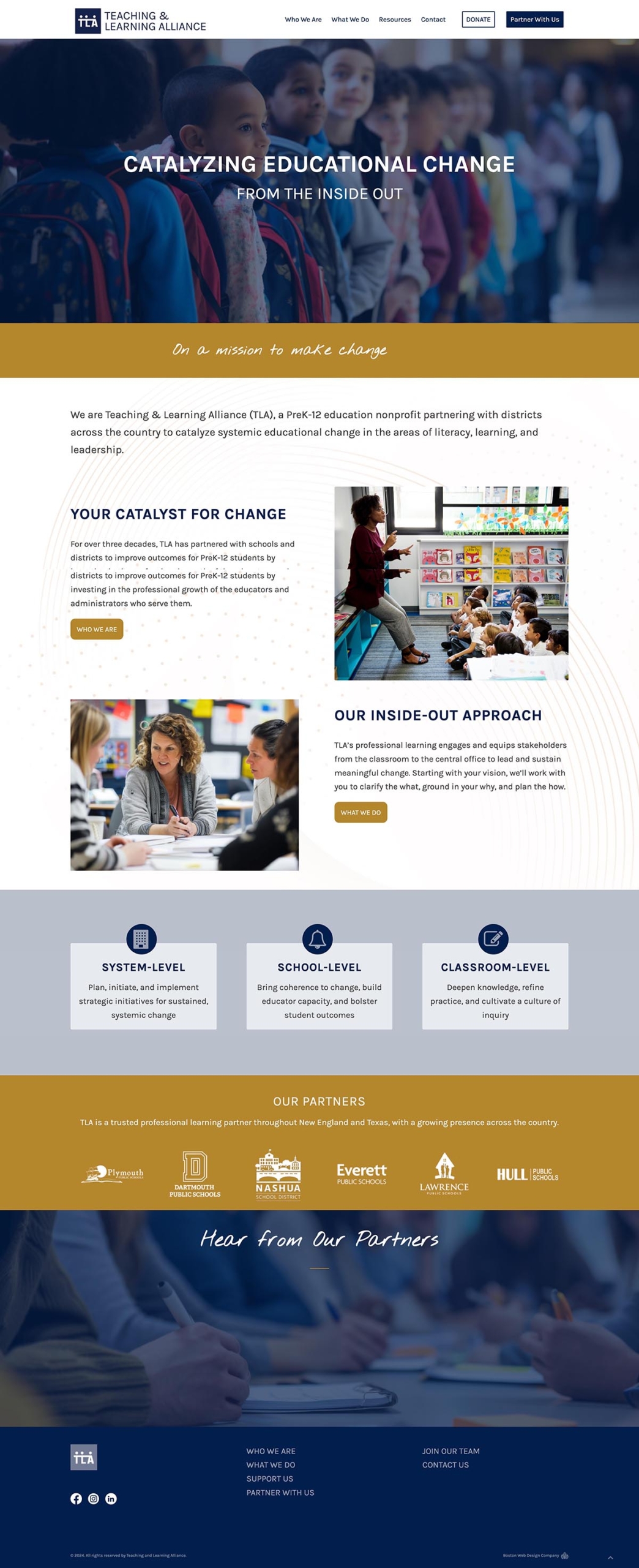 Boston Education Nonprofit Website Redesign Homepage Small Scroll